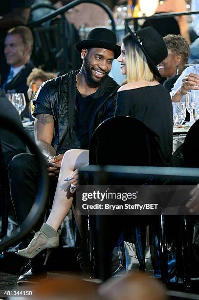 Rasual Butler of the Washington Wizards sits in the audience during The Players' Awards presented by BET at the Rio Hotel & Casino on July 19, 2015...