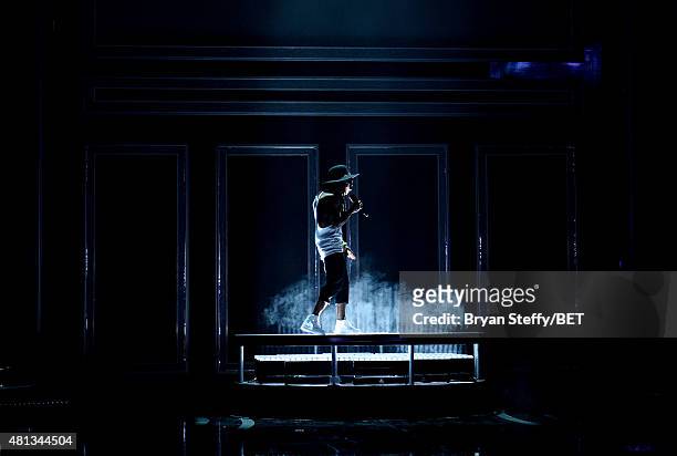 Rapper Lil' Wayne performs onstage at The Players' Awards presented by BET at the Rio Hotel & Casino on July 19, 2015 in Las Vegas, Nevada.