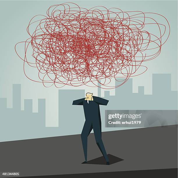 headache - mental illness stock illustrations
