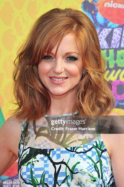 Actress Jayma Mays attends Nickelodeon's 27th Annual Kids' Choice Awards held at USC Galen Center on March 29, 2014 in Los Angeles, California.