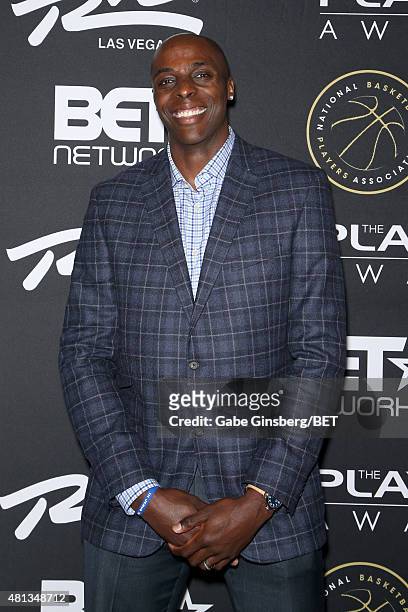 Player Anthony Tolliver of the Detroit Pistons attends The Players' Awards presented by BET at the Rio Hotel & Casino on July 19, 2015 in Las Vegas,...