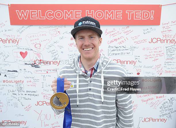 Olympic Gold Medalist Ted Ligety attends his "Welcome Home" event hosted by JCPenney at Valley Fair Mall on March 29, 2014 in West Valley City, Utah.