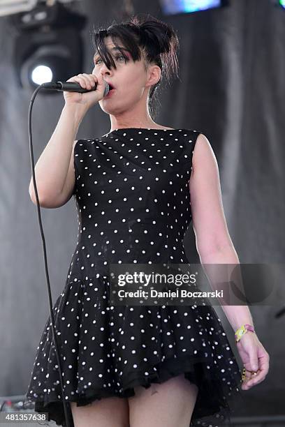 Kathleen Hanna of The Julie Ruin performs during Pitchfork Music Festival 2015 at Union Park on July 19, 2015 in Chicago, United States.