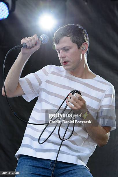 Perfume Genius performs during Pitchfork Music Festival 2015 at Union Park on July 19, 2015 in Chicago, United States.