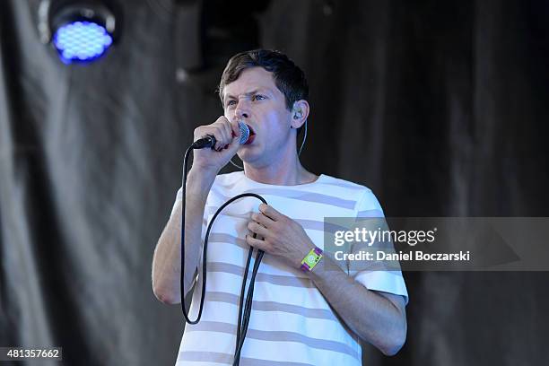 Perfume Genius performs during Pitchfork Music Festival 2015 at Union Park on July 19, 2015 in Chicago, United States.