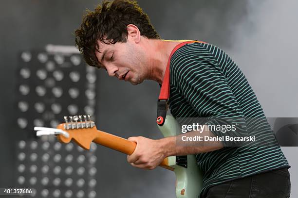 Daniel Christiansen of Viet Cong performs during Pitchfork Music Festival 2015 at Union Park on July 19, 2015 in Chicago, United States.