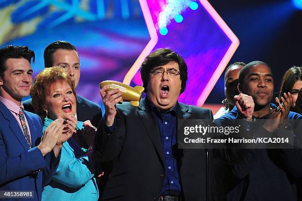 Producer Dan Schneider accepting the Nickelodeon Lifetime Achievement Award onstage during Nickelodeon's 27th Annual Kids' Choice Awards held at USC...