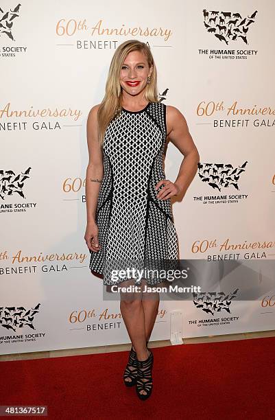 Actress Katee Sackhoff attends the Humane Society of The United States 60th Anniversary Gala at The Beverly Hilton Hotel on March 29, 2014 in Beverly...