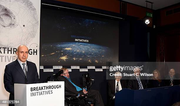 Global Founder Yuri Milner, Theoretical Physicist Stephen Hawking, Cosmologist and astrophysicist Lord Martin Rees, Chairman Emeritus, SETI Institute...