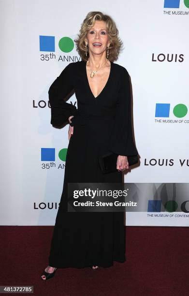 Actress Jane Fonda attends MOCA 35th Anniversary Gala Celebration at The Geffen Contemporary at MOCA on March 29, 2014 in Los Angeles, California.