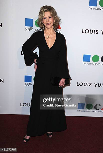 Actress Jane Fonda attends MOCA 35th Anniversary Gala Celebration at The Geffen Contemporary at MOCA on March 29, 2014 in Los Angeles, California.