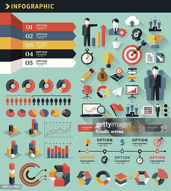 business infographic elements - projector isolated stock illustrations