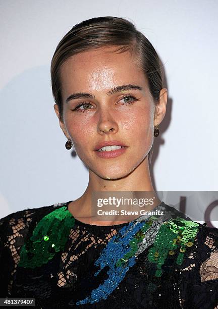 Actress Isabel Lucas, wearing Louis Vuitton, attends MOCA 35th Anniversary Gala Celebration at The Geffen Contemporary at MOCA on March 29, 2014 in...
