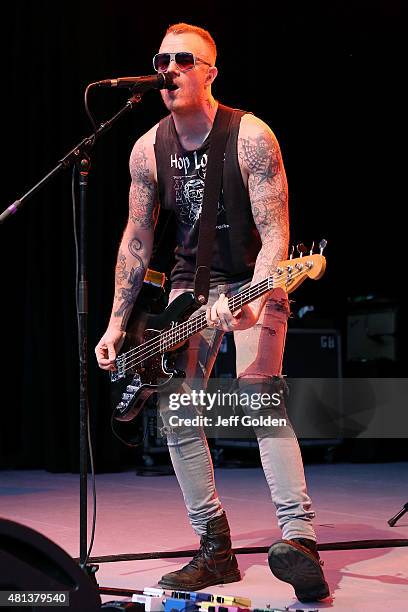 Max Collins of Eve 6 performs at The Greek Theatre on July 19, 2015 in Los Angeles, California.