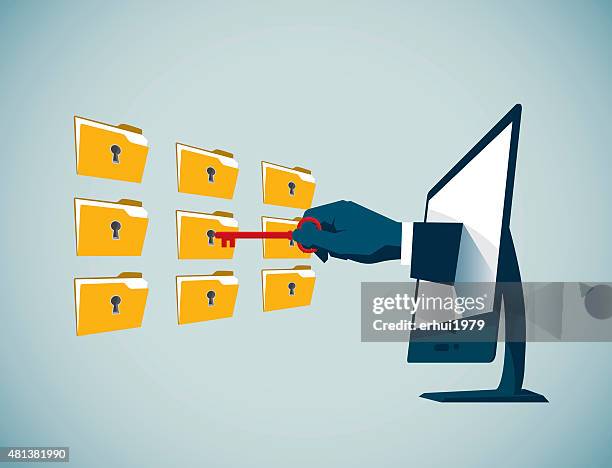 security system - computer hacker stock illustrations
