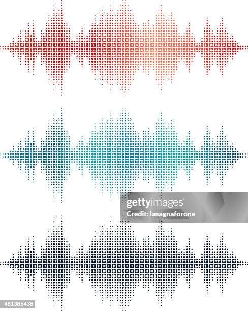 sound waves v3 (circles) - radar chart stock illustrations