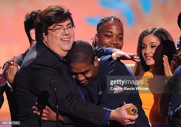 Writer/producer Dan Schneider accepts the Lifetime Achievement Award onstage during Nickelodeon's 27th Annual Kids' Choice Awards held at USC Galen...