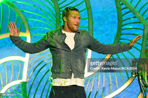 Actor Jack Reynor onstage during Nickelodeon's 27th Annual Kids' Choice Awards held at USC Galen Center on March 29, 2014 in Los Angeles, California.