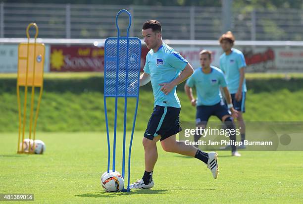 Alexander Baumjohann of Hertha BSC during the training camp in Schladming on July 20, 2015 in Schladming, Austria.