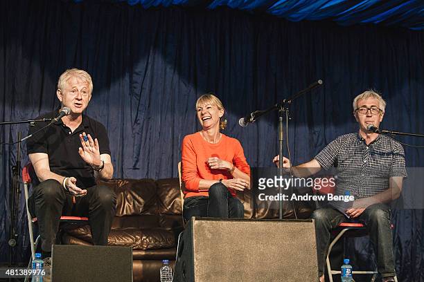 Richard Curtis and Kate Mosse join a discussion panel on marriage at The Literature Stage at Latitude Festival on July 19, 2015 in Southwold, United...