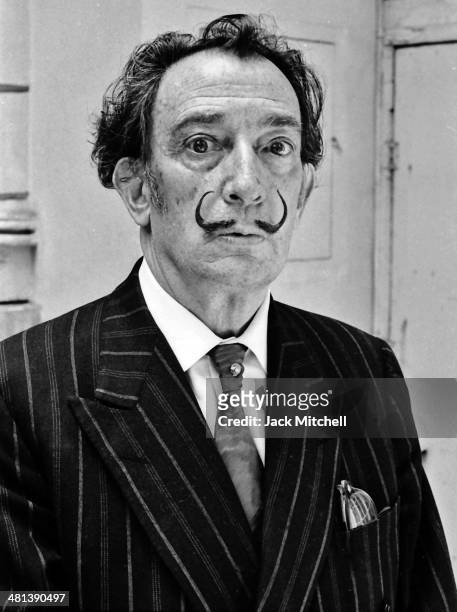 Spanish Catalan surrealist painter Salvador Dali photographed in Barcelona Spain on May 24, 1966.