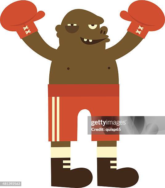 boxer - black eyes stock illustrations