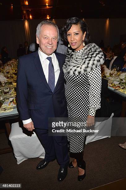 Chef Wolfgang Puck and Gelila Assefa attend MOCA's 35th Anniversary Gala presented by Louis Vuitton at The Geffen Contemporary at MOCA on March 29,...