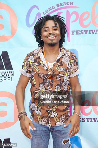 Recording Artist Royce Lovett attends the Long Beach Gospel Fest 2015 at Marina Green Park on July 19, 2015 in Long Beach, California.