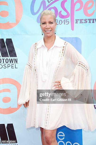 Rebecca Crews attends the Long Beach Gospel Fest 2015 at Marina Green Park on July 19, 2015 in Long Beach, California.