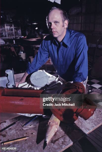 Sculptor Claes Oldenburg in his New York City studio in 1969.