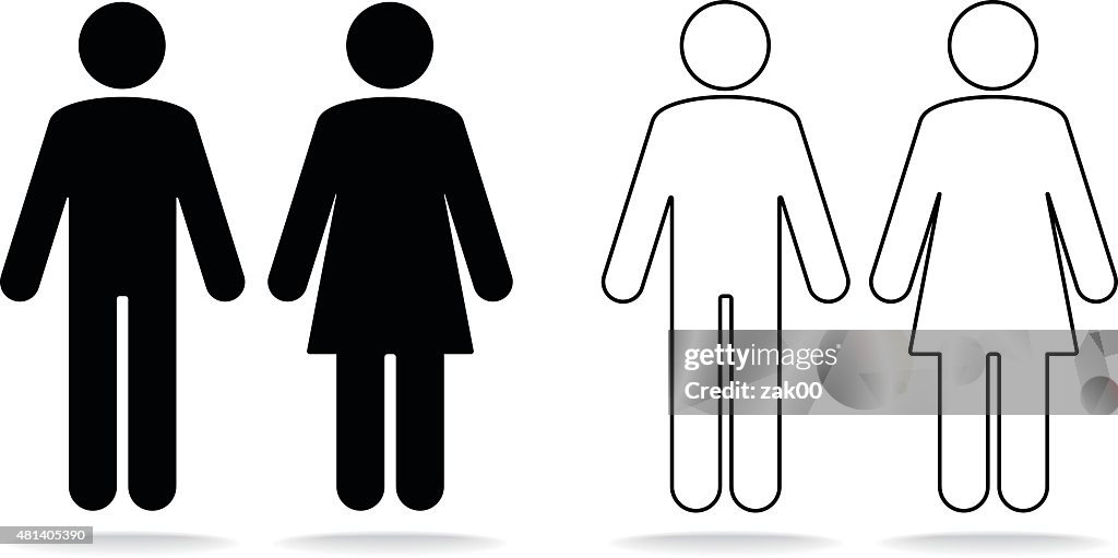Woman and man icons