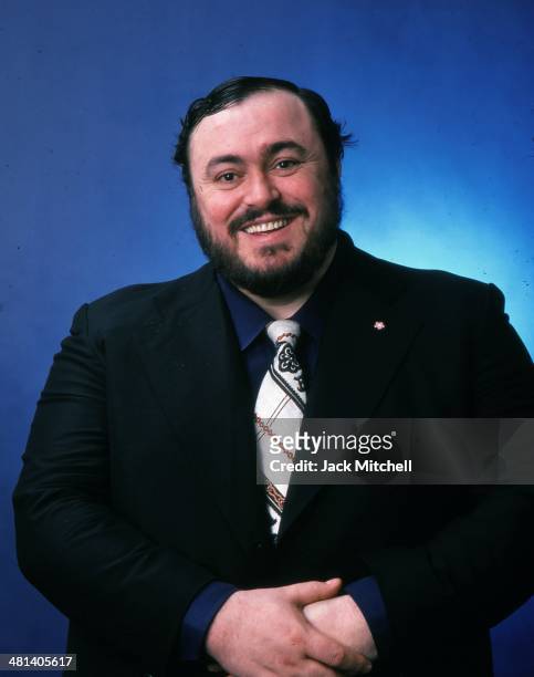 Italian operatic tenor Luciano Pavarotti photographed in New York City in March 1976.