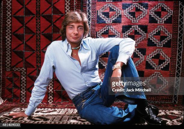 Singer/songwriter Barry Manilow photographed in New York City in 1976.
