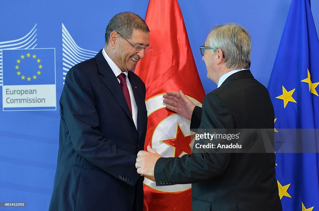 Tunisian Prime Minister Habib Essid in Brussels