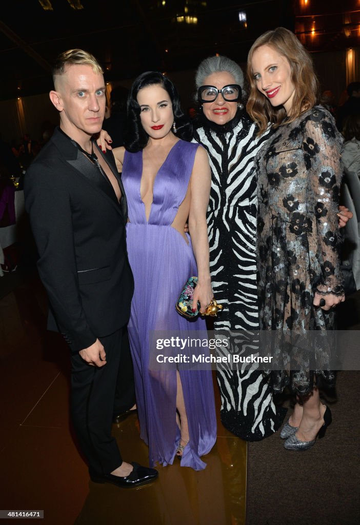 Designer Jeremy Scott, dance performer Dita Von Teese, Joy Venturini