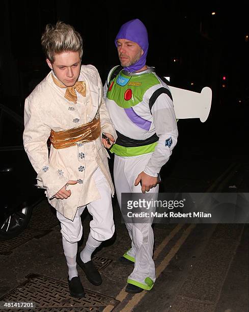 Niall Horan attends Rochelle Humes' Disney themed birthday party at Steam and Rye restaurant and club on March 29, 2014 in London, England.