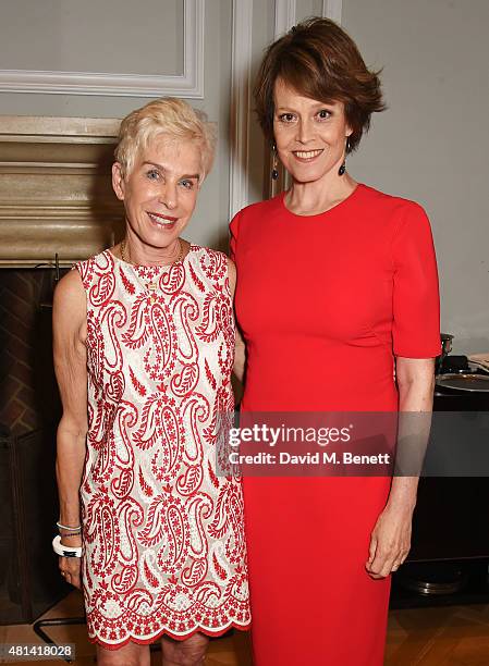 Alice Faye Cleese and Sigourney Weaver attend a celebration of Brazilian ballet dancer Marcelo Gomes hosted by Sigourney Weaver, Ali Wambold and...