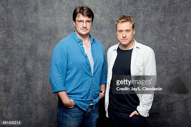 Nathan Fillion and Alan Tudyk of 'Con Man' pose for a portrait at Comic-Con International 2015 for Los Angeles Times on July 9, 2015 in San Diego,...