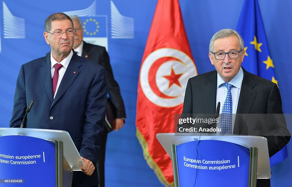 Tunisian Prime Minister Habib Essid in Brussels