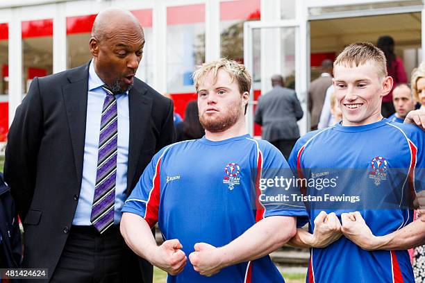 Colin Salmon attends a reception hosted by the US Ambassador Matthew Barzun at his residence at Winfield House to welcome the Special Olympics GB's...