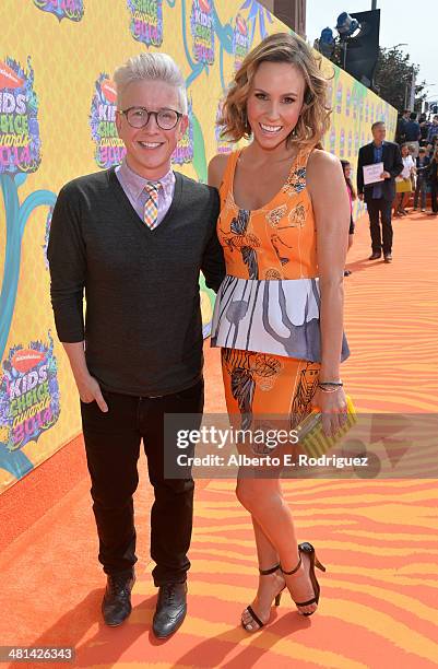 Youtube Personality Tyler Oakley and TV host Keltie Knight attend Nickelodeon's 27th Annual Kids' Choice Awards held at USC Galen Center on March 29,...