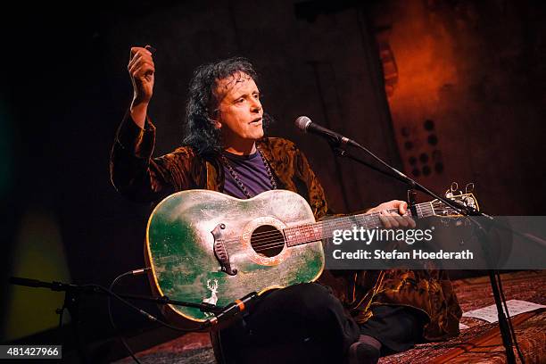 Singer-songwriter Donovan performs live on stage during a concert at Schwuz on July 20, 2015 in Berlin, Germany.