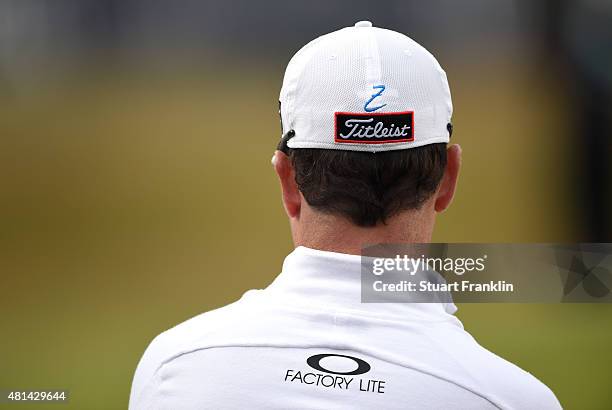 Zach Johnson of the United States waits to play in the playoff during the final round of the 144th Open Championship at The Old Course on July 20,...