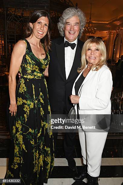 Amanda Lambert, Karl Sydow and Nancy Sinatra attend an after party following the press night performance of "Sinatra At The London Palladium" at The...