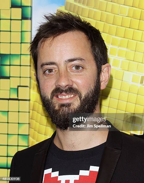 Executive producer Patrick Jean attends the "Pixels" New York premiere at Regal E-Walk on July 18, 2015 in New York City.