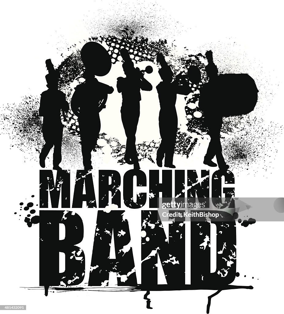 Marching Band - Grunge Graphic Background