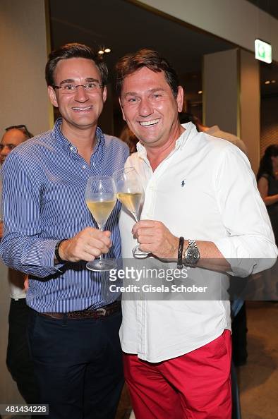 Andreas Melcher and his partner Michael Link during the opening of ...