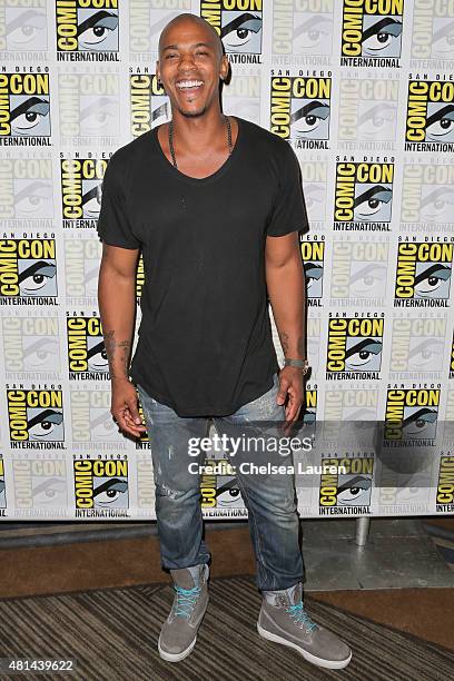 Actor Mehcad Brooks attends the 'Supergirl' press room on July 11, 2015 in San Diego, California.