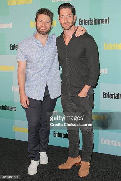 Actors Seth Gabel and Iddo Goldberg arrive at the Entertainment Weekly celebration at Float at Hard Rock Hotel San Diego on July 11, 2015 in San...