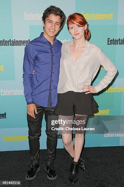Actors Aramis Knight and Emily Beecham arrive at the Entertainment Weekly celebration at Float at Hard Rock Hotel San Diego on July 11, 2015 in San...